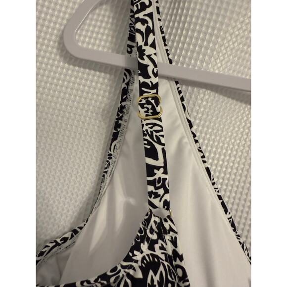 Lands' End NWOT Modest Resort Beach Floral Paisley Ruched 1-Piece Swimsuit XXL - Picture 4 of 5